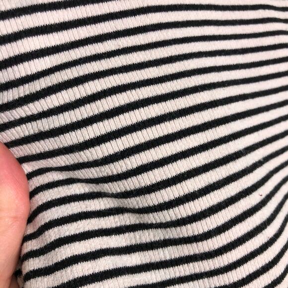 Silence + Noise Ivory Black Striped Stretch Harness Backless Night Out Dress M - Picture 10 of 16